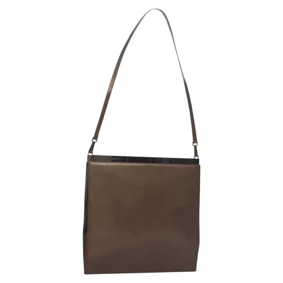 GUCCI Shoulder Bag Leather Outlet Brown - Picture 1 of 15